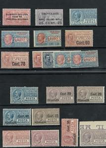 REGNO - 20 francobolli dei servizi (Aerea, ... 