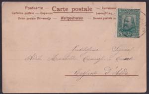 Garibaldi, 5 c. verde n. 87 su cartolina ... 