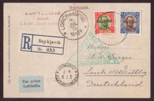 ISLANDA - Sovr. Zeppelin 1931, P.A. n. 9/10 ... 