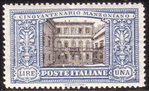 Manzoni, 1 lira n. 155, centratissimo. (1000)