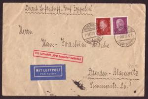 GERMANIA - Lettera con volo Zeppelin interno ... 