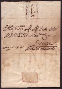 VICO PISANO - Lettera del 2.3.1727 per ... 