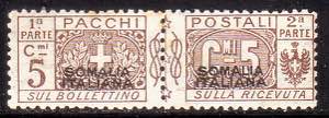Pacchi Postali 5 c. n. 1a, con doppia ... 