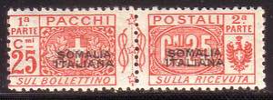 Pacchi Postali 25 c. n. 4a, con doppia ... 
