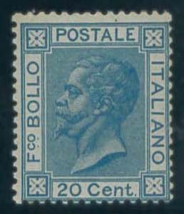 20 c. azzurro n. T26 (GO). (500)