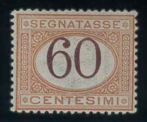 60 c. cifre brune n. 33. (200)