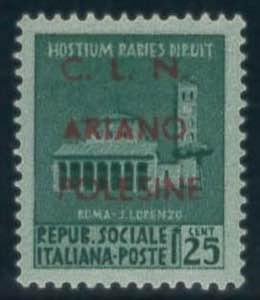 ARIANO POLESINE - 25 c. con filigrana corona ... 