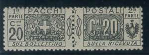 Pacchi Postali 20 c. sovr. n. 3. (700)