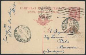 Cartolina Postale 10 c. da Genova 3.3.1919 ... 