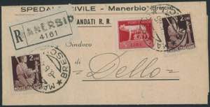 8.6.1946 + Modulo raccomandato da Manerbio ... 