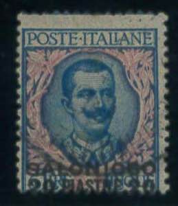 SALONICCO - 20 piastre su 5 lire Floreale n. ... 