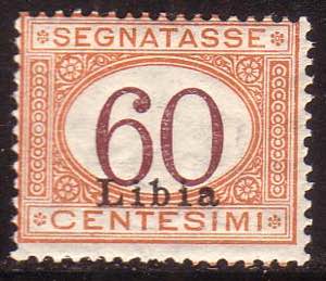 Segnatasse 60 c. arancio e bruno n. 11. (300)