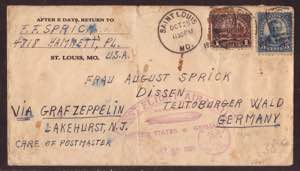 U.S.A. - Lettera via Graf Zeppelin da Saint ... 