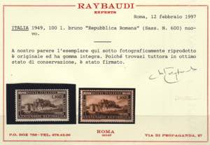 Romana, 100 lire bruno n. 600 (cert. ... 