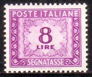 Segnatasse 8 lire fil. stelle n. 112. (200)