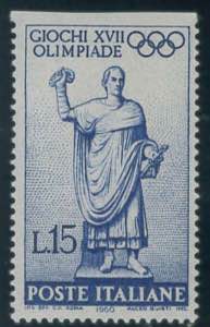 Olimpiadi di Roma, 15 lire n. 887b, non ... 