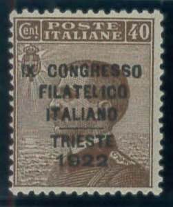 Congresso Filatelico, 40 c. bruno n. 126 ... 