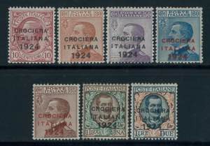 Crociera Italiana 1924, serie cpl. n. 162/8 ... 