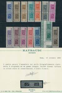 Pacchi Postali fil. ruota, serie n. 66/78 + ... 