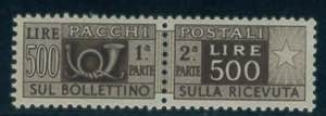 Pacchi Postali, 500 lire n. 80, ottima ... 