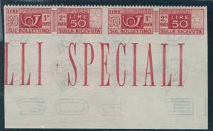 Pacchi Postali, 50 lire n. 76/IIIg, in ... 