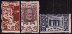 Mazzini, serie cpl. n. 128/30. (175)