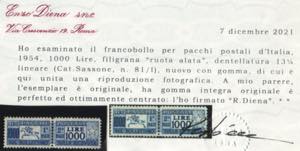 Cavallino, Pacchi Postali 1.000 lire n. ... 