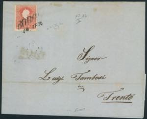 AUSTRIA - 5 kr. vermiglio n. 14 su lettera ... 
