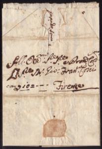 BIENTINA - Lettera del 19.2.1731 per Firenze ... 