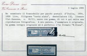 Cavallino, Pacchi Postali 1.000 lire fil. ... 