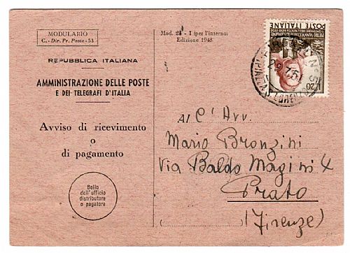 POSTA ORDINARIA - Perugino 20 l. ... 