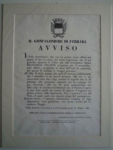 1844, 30 maggio - Ferrara - avviso ... 