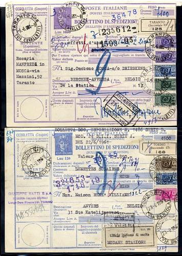 BOLLETTINI PACCHI - P 104, P 109, ... 