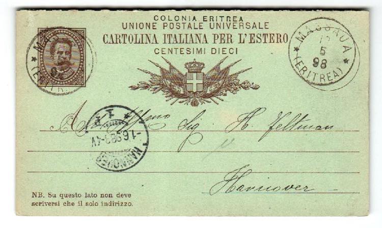 ERITREA - C 6, 10 + 1 Umb. - DOM ... 
