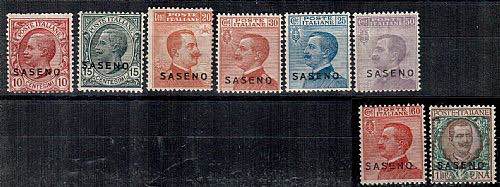 SASENO - Saseno 8 val. cpl. (S.1).
