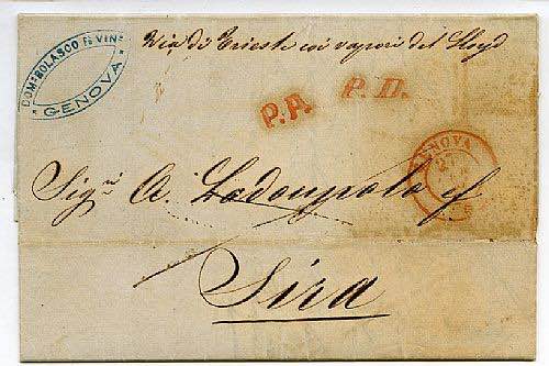 VIE DI MARE - Da Genova 27.2.1856 ... 