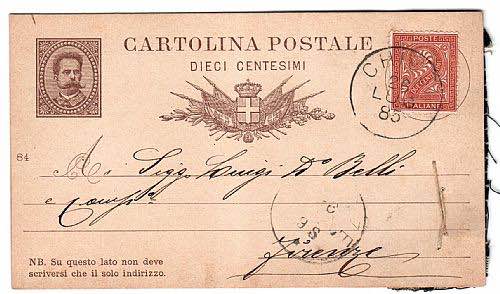 CARTOLINE REGNO DITALIA - C 5/84, ... 