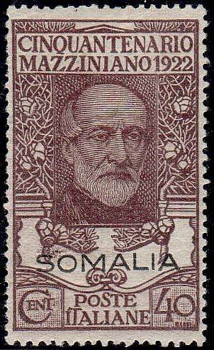 SOMALIA - Mazzini saggio 40 c. ... 