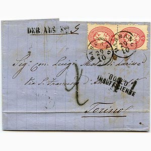 LOMBARDO VENETO - 2 lettere da Bassano 1863 ... 