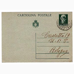 CARTOLINE LUOGOTENENZA - C 123, 60 c. da ... 