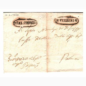 VIZZINI - ovale con fregi 10 APRILE 1820 a ... 