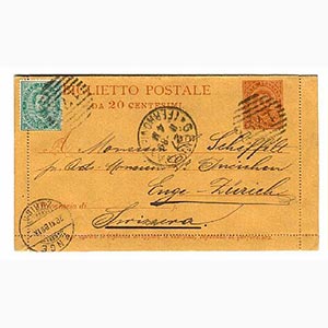 BIGLIETTI POSTALI - B 2, 20 c. da Genova ... 