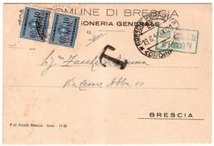 G.N.R. SERVIZI - Cart. da Brescia 19.6.44 ... 
