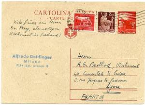LUOGOTENENZA - Cartolina postale C 128A, 3 ... 
