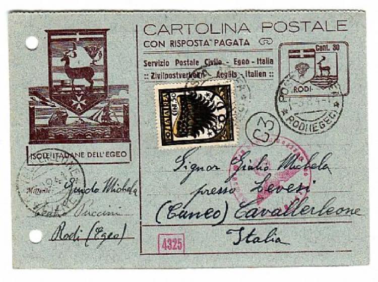 OCCUPAZIONI II GUERRA - Egeo - C 2, DOM 30 ... 