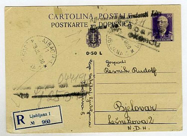 OCCUPAZIONI II GUERRA - C 14, 0,50 l./50 c. ... 