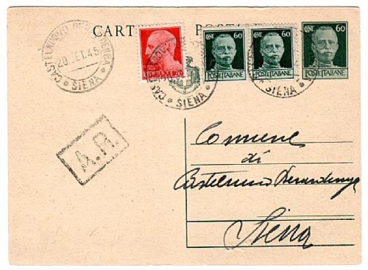 LUOGOTENENZA - C 113, 60 c. - AR Castelnuovo ... 