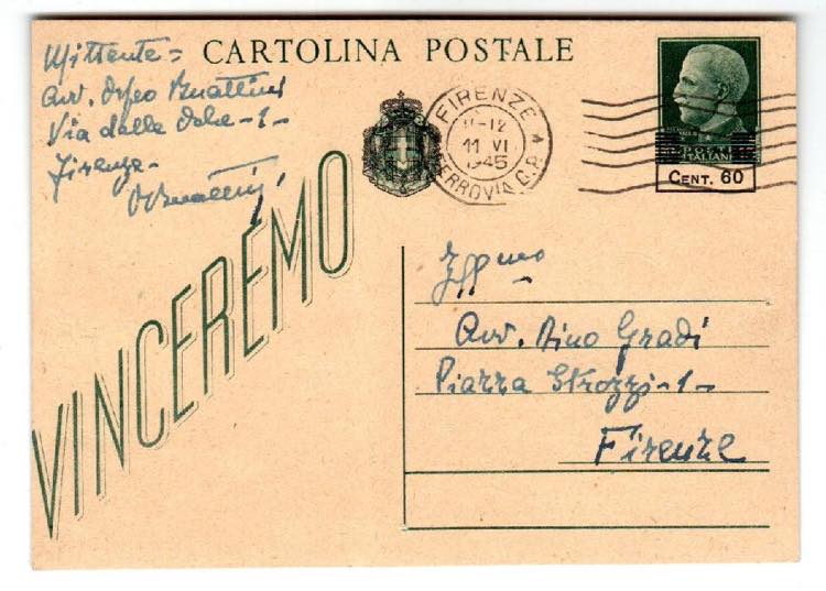 LUOGOTENENZA - C 114, 60/15 c. provvisoria ... 