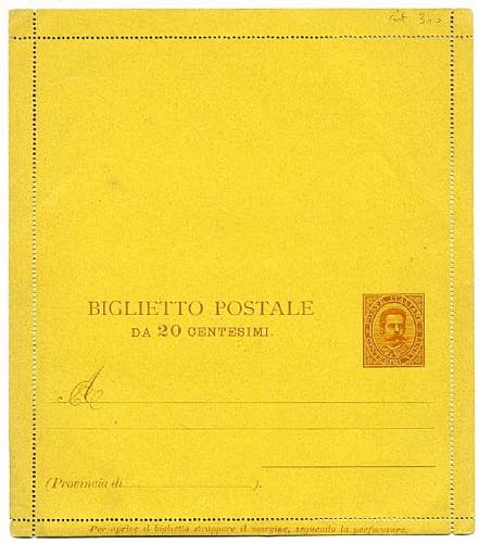 REGNO DITALIA - B 2a, 20 c. Umberto aperto ... 