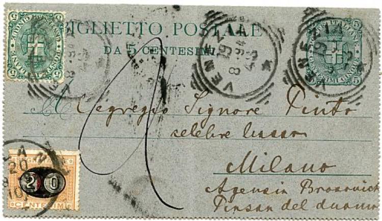 REGNO DITALIA - B 3, 5 c. stemma da Venezia ... 